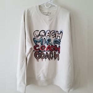 NWOT Coach X Mint + Serf Graffiti Crewneck Sweatshirt Size Large